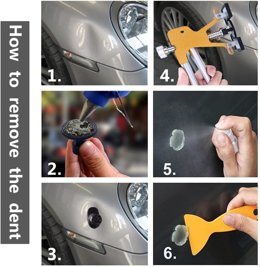 Auto Dent Puller Kit, Car Paintless Dent Repair Tool for Automobile/Motorcycle/Refrigerator Body Dent Removal