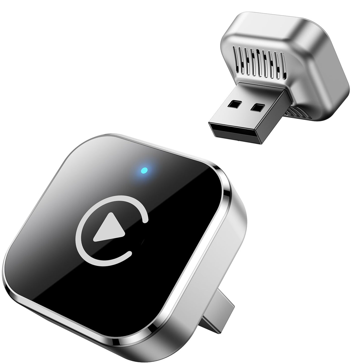 Wireless CarPlay Adapter, CarPlay Wireless Adapter Plug & Play USB/USB-C, 2-in-1 Converts Wired to Wireless CarPlay, Android Auto Wireless Adapter, Compatible with iPhone iOS 10+ & Android Auto