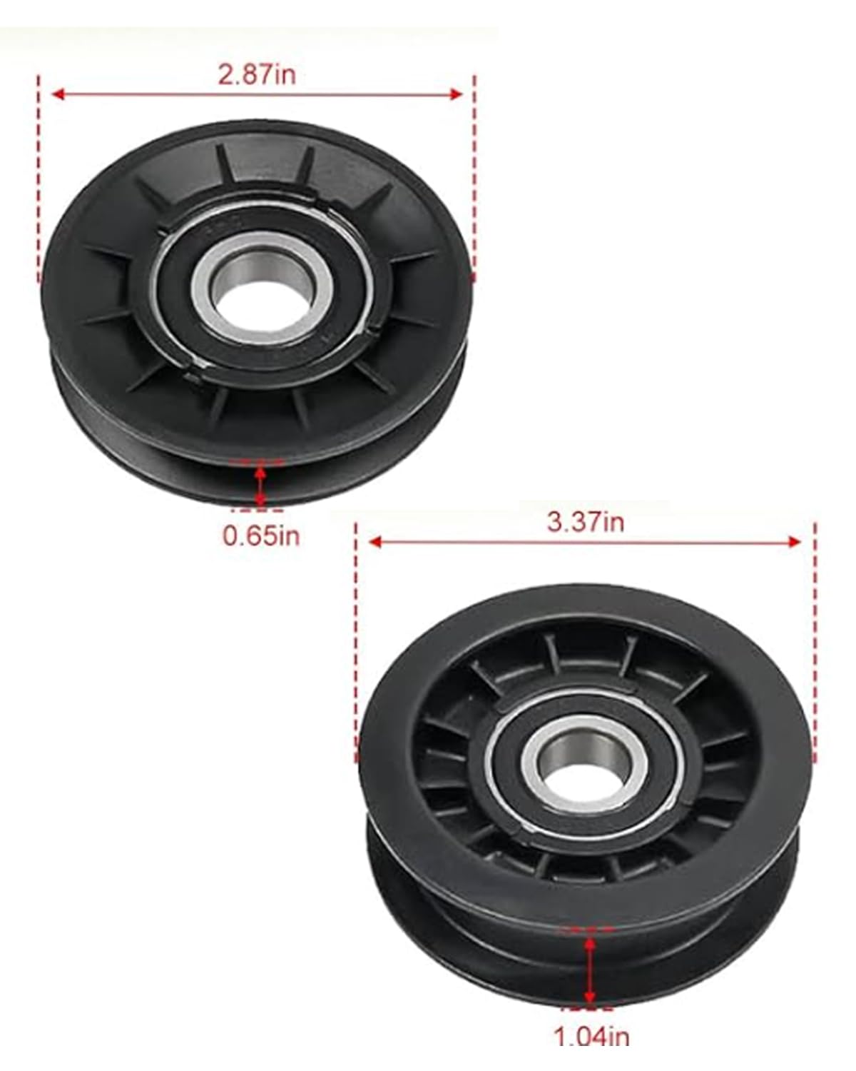 Idler Pulley and Drive Belt Kit Fit for John Deere GX20006 GX20286 GX20287 GX20286-A GX20287-A L100 L110 L120 L130 L107