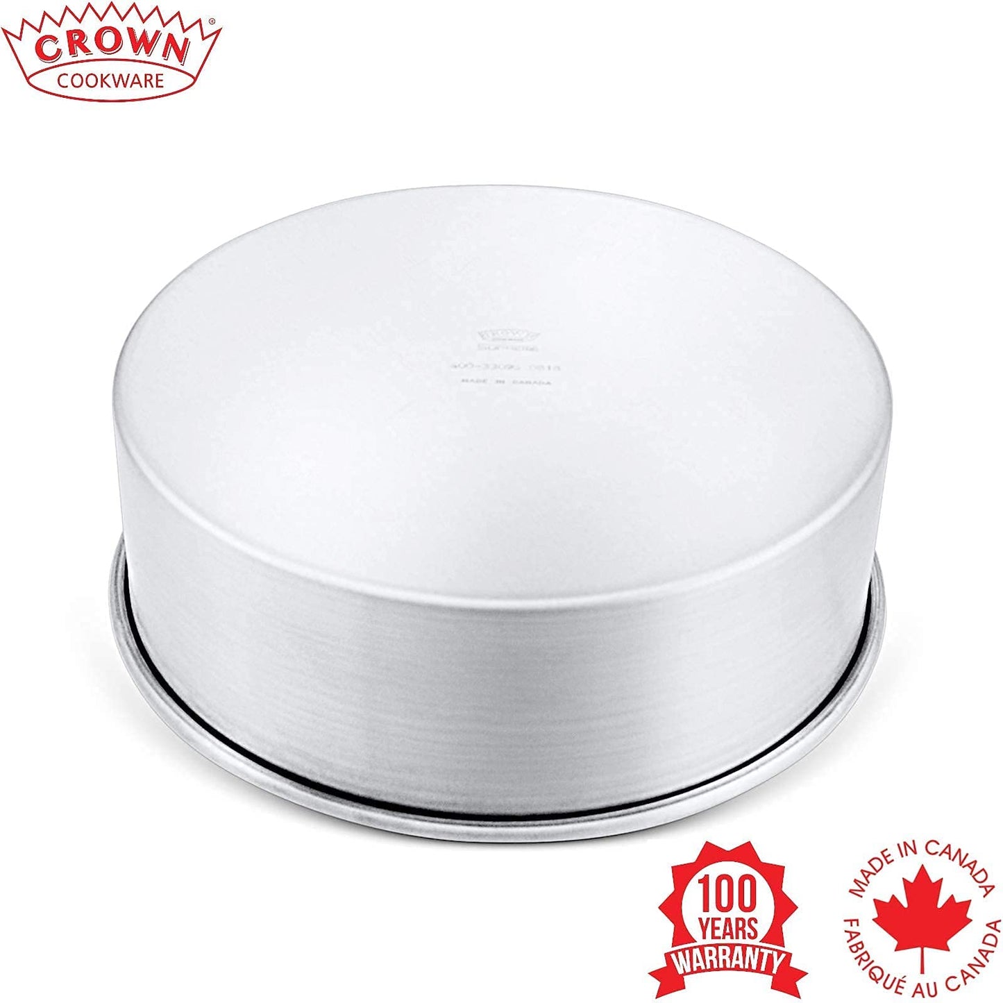 Crown 8 inch Cake Pans, 2" Deep, Set of 2, Heavy Duty, Even-Heating, Pure Aluminum, 20 cm Cake Pan