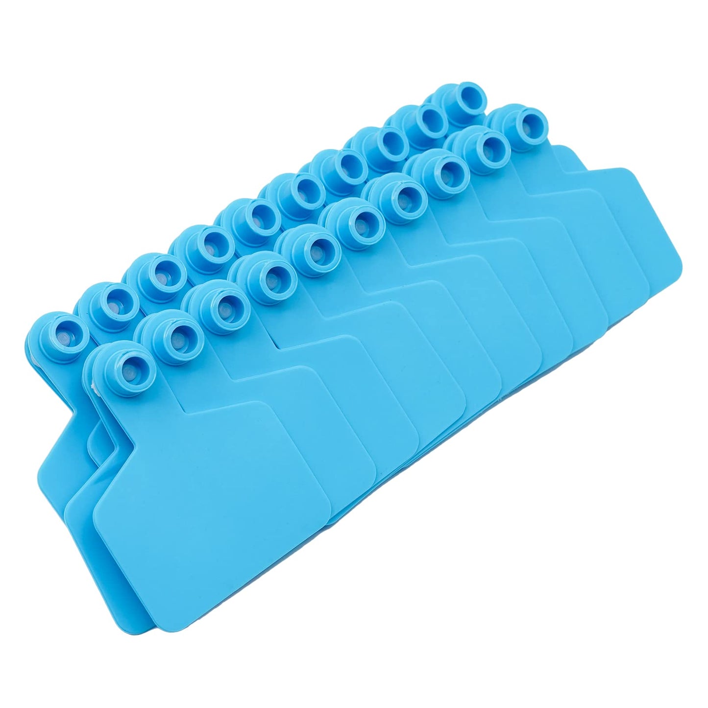 Blank 100 Sets Cattle Ear Tag With Applicator Livestock Kits for Pig Cow Dog (Blue)