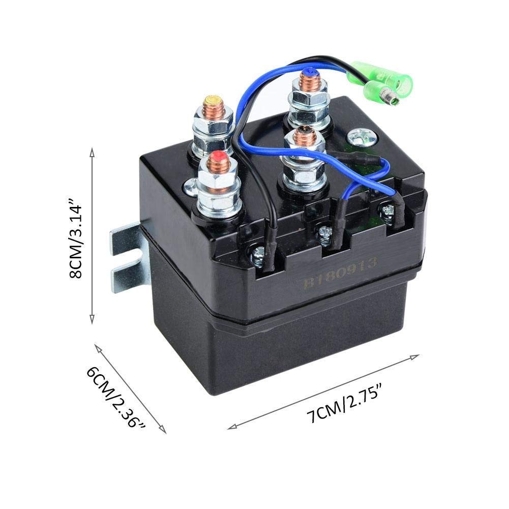Winch Solenoid Relay, Winch Contactor Reversing Relay for 1500-5000lb ATV UTV Winches