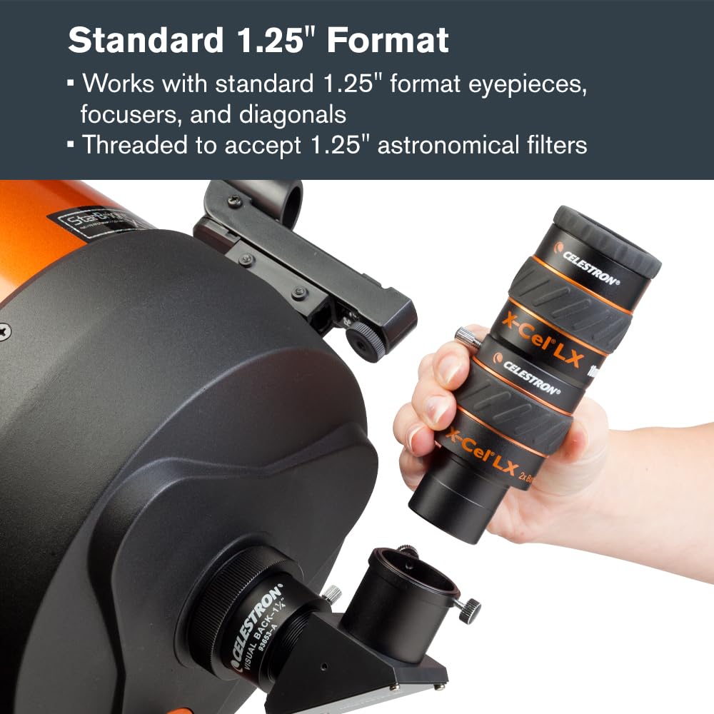 Celestron 93529 X-Cel LX 1.25-Inch 2X Barlow Lens (Black)