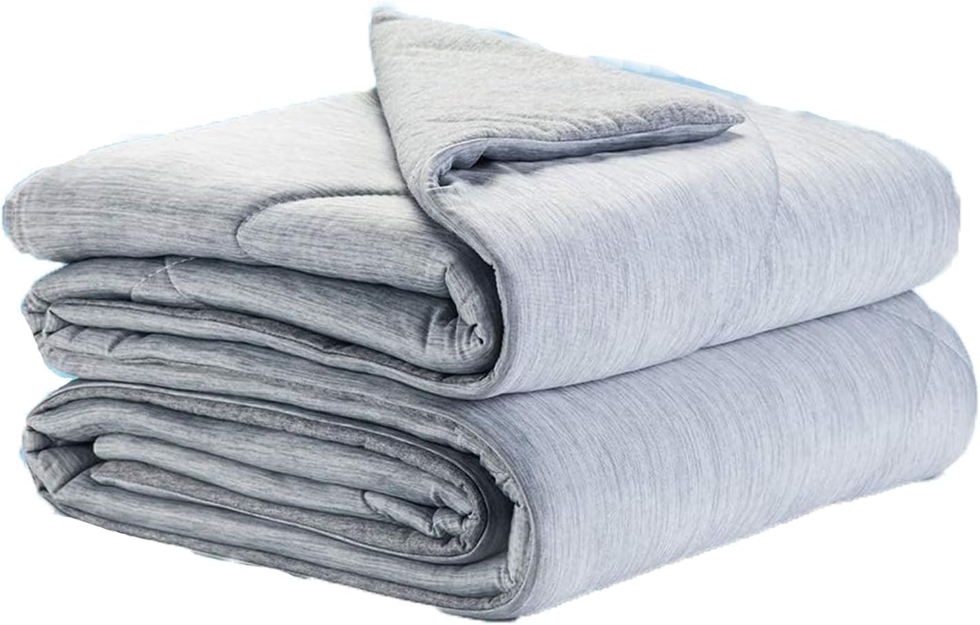 Cooling Comforter,Luxear Double Sided Cooling Quilted Blanket Q-Max>0.55 Machine Washable, Bed Blanket Comforter Lightweight Breathable,Summer Comforter Double for Hot Sleepers (Full,79”X 86”, Gray)
