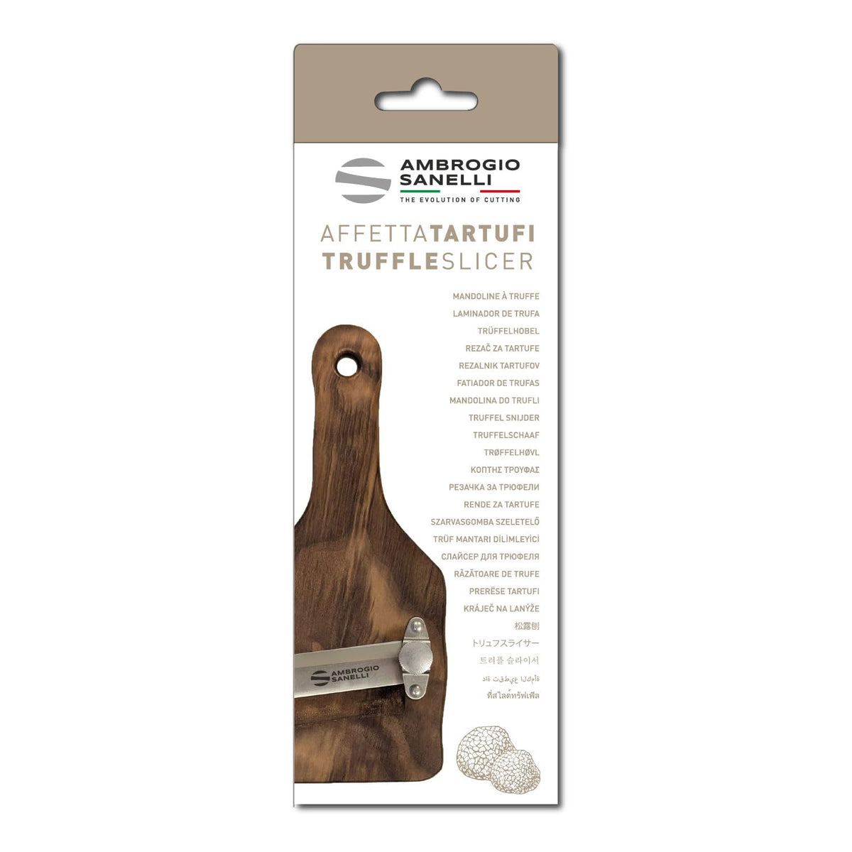 Rosewood Truffle Slicer for Tartufo with Plain Blade