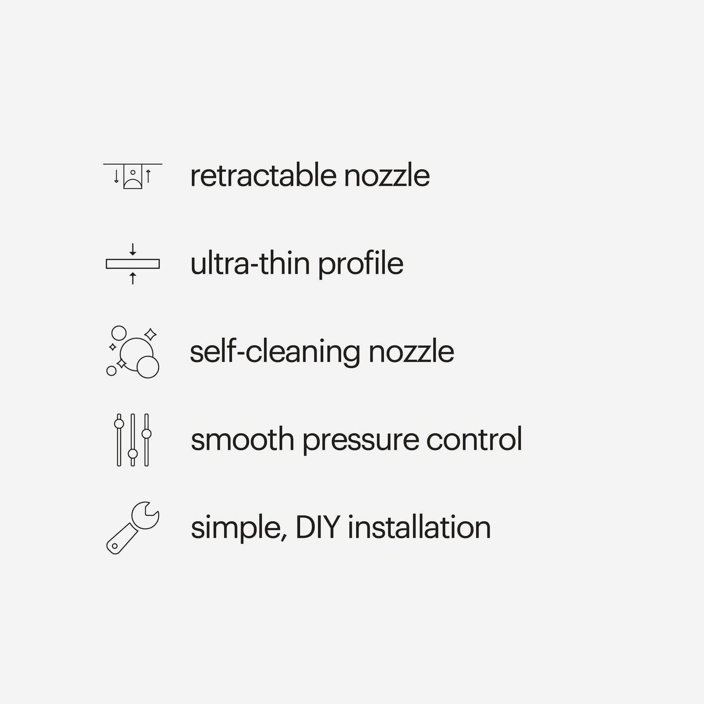 Brondell Bidet - Thinline SimpleSpa SS-150 Fresh Water Spray Non-Electric Bidet Toilet Attachment in White with Self Cleaning Nozzle