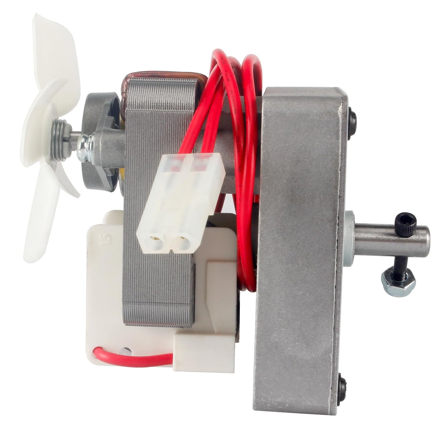 Upgraded 2RPM Auger Motor Replacement Parts Compatible for Traeger, Pit Boss, Camp Chef Wood Pellet Grills Smokers, AC120V 60Hz 2 Pole Universal Feeding Gear (Silver White)