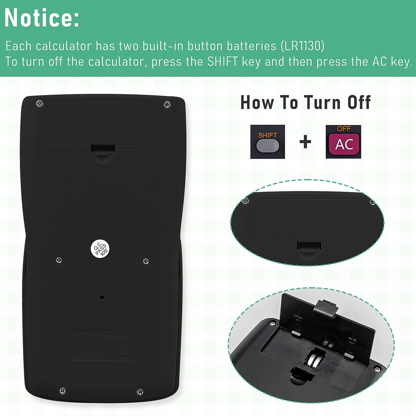 10 Pcs 2 Line Engineering Scientific Calculators Function Calculator Bulk Calculator Large Display Math Calculators for Student Teacher Classroom High School College School Business Offices Black