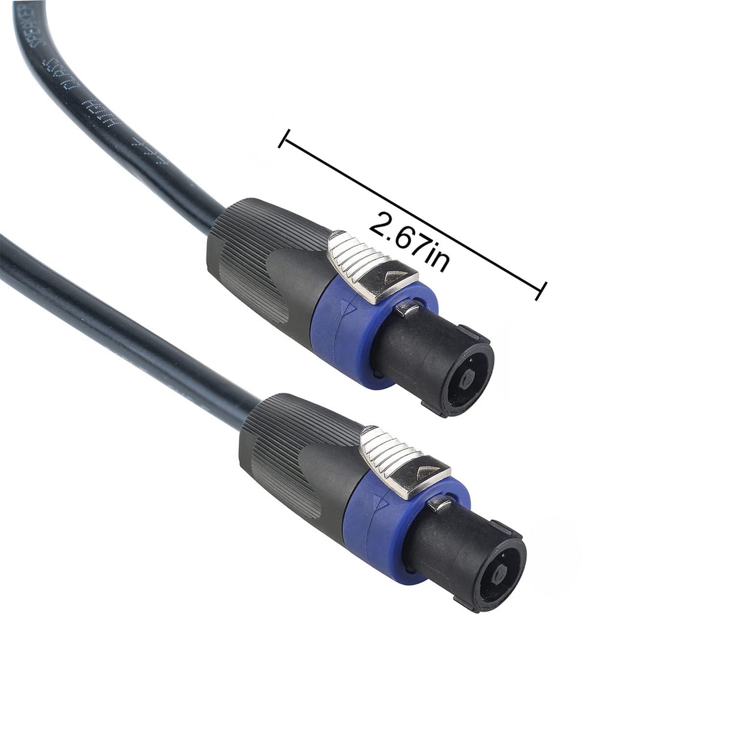 UMOKI Professional 50 Feet 12 Gauge Speakon to Speakon Cables - 50ft 12AWG Speakon Wires Audio Cords - 2 Pack