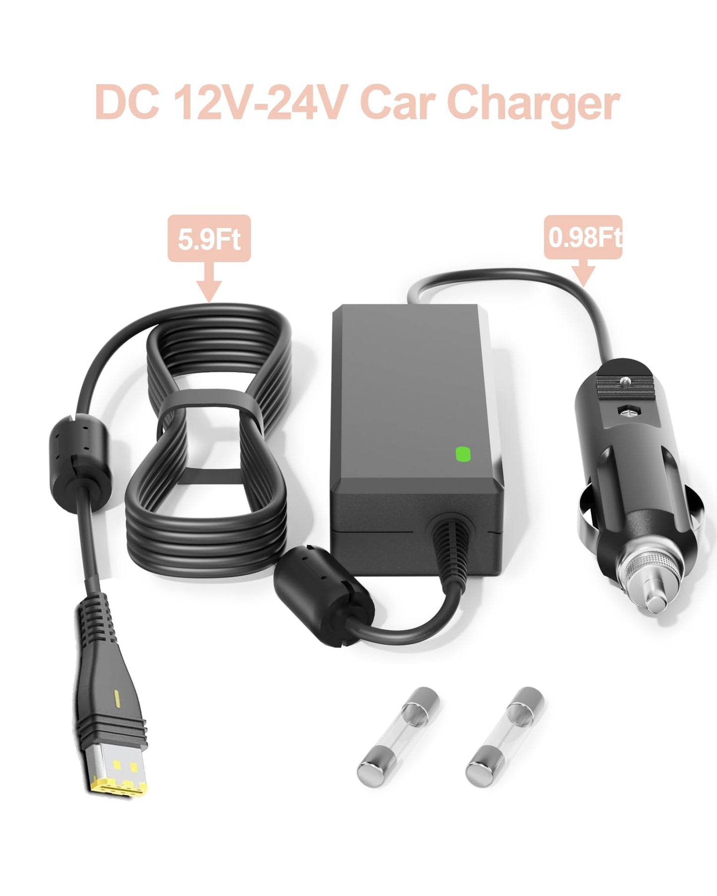 VHBW 24V 2.71A Car Adapter for Resmed Airsense 11 DC Adapter 12V-24V Compatible with ResMed AirSense 11 ResMed AirMini Air11 65W 39205 E1399 390010 R390-7230 Resmed CPAP Machines Power Supply Travel
