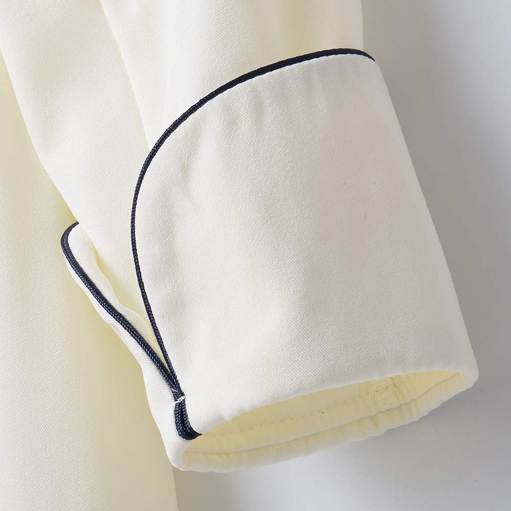 BLESSUME Men Women Anglican Cassock Clergy Pulpit Cassock Robe Altar Server Vestment, Beige, Large