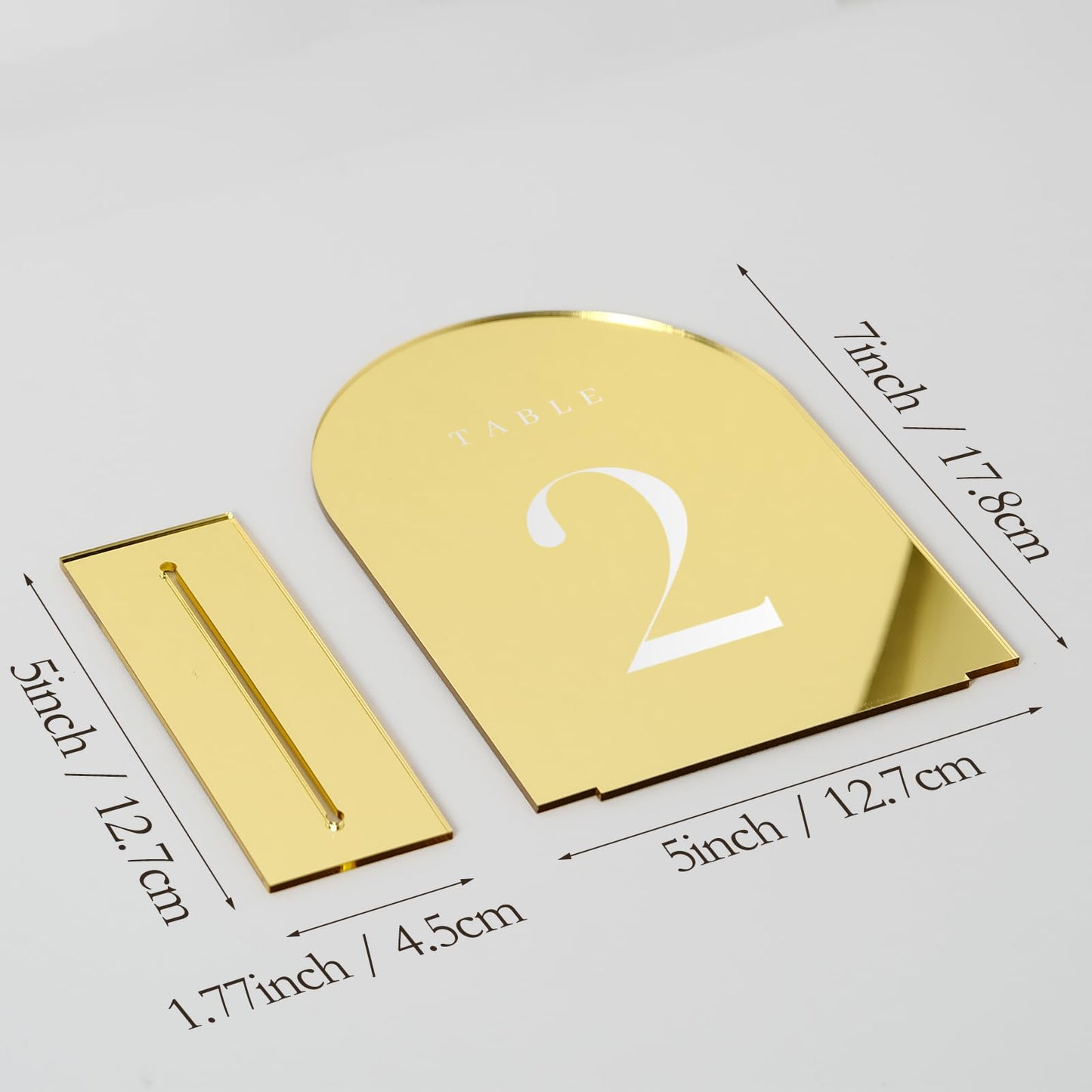 JINMURY Gold Mirror Arch Table Numbers for Wedding, 30 Pack 5x7" Gold Mirror Arch Acrylic Signs with Stand Acrylic Table Numbers 1-30, Perfect for Wedding Reception