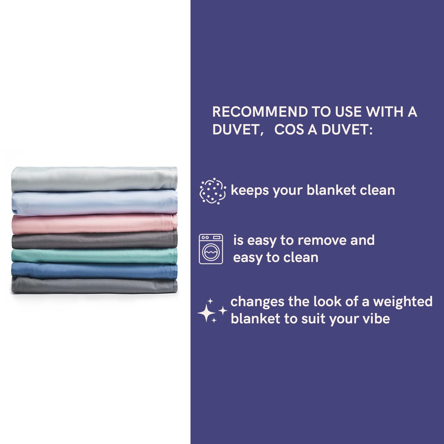 YnM Exclusive Weighted Blanket, Soothing Cotton, Smallest Compartments with Glass Beads, Bed Blanket for One Person of 110lbs, Ideal for Twin/Full/Queen Bed (48x72 Inches, 12 Pounds, Light Grey)