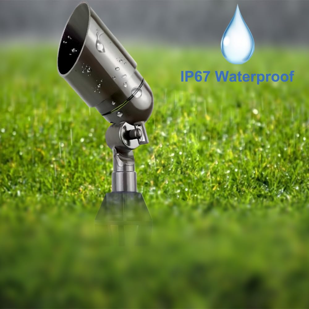 Cheopha Low Voltage Landscape Lighting 12 Volt Landscape Lights, Free LED 4W MR16 Landscape Spot 2700K, IP67 Waterproof Aluminum Body for Garden, Lawn, Yard Lights 1-Pack