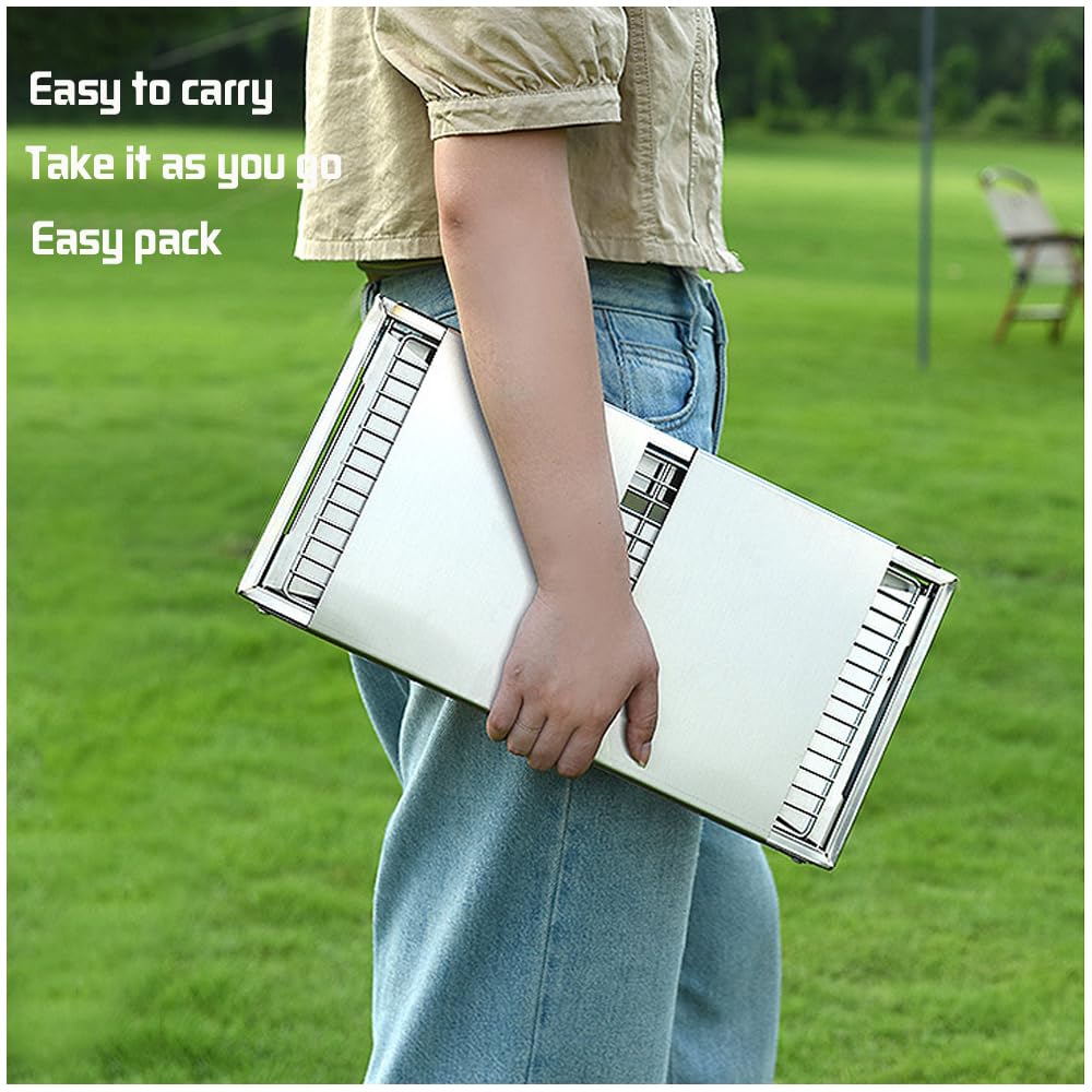 ANQIA Portable Charcoal Barbecue Grill For 3-6 people Quick Foldable Grill for Travel Outdoor Patio Backyard Cooking and BBQ Camping Grill Picnic