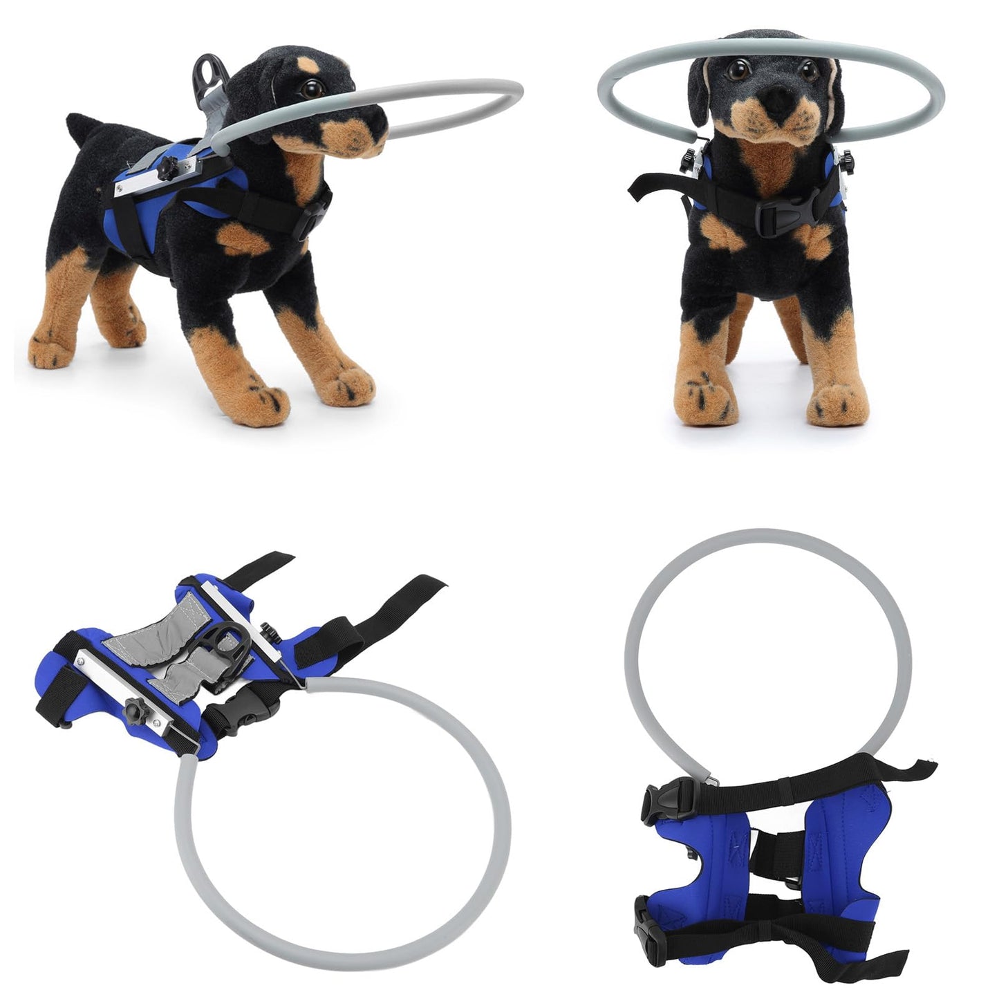 Blind Dog Harness, Lightweight Guiding Device for Collision Avoidance with Reflective Design for Small to Medium Dogs 8.8-22.0lbs Anti-Collision Halo Ring