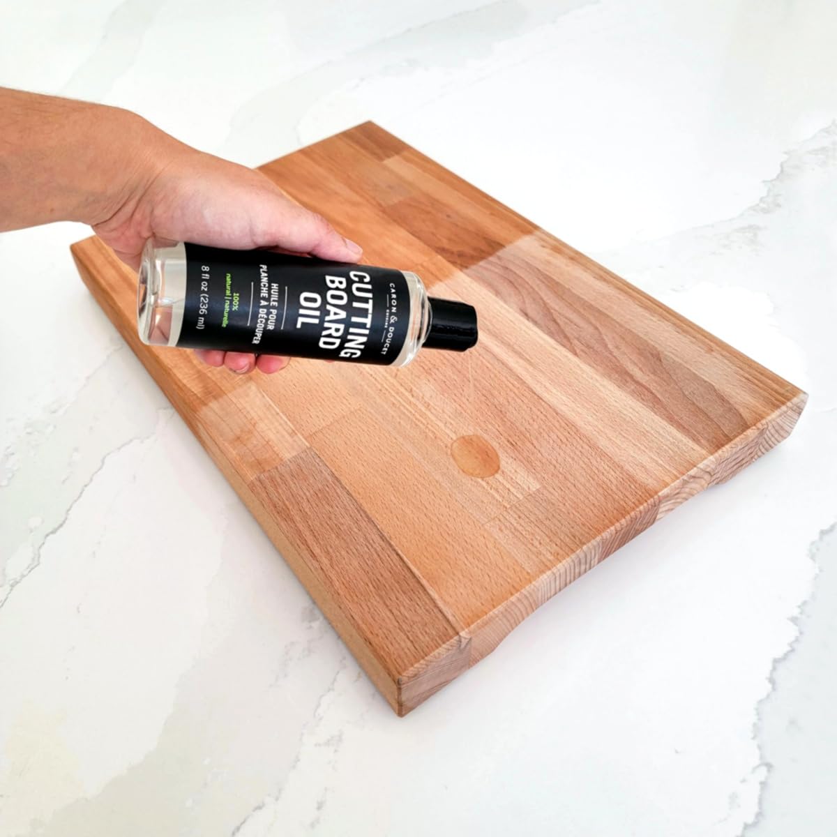 Caron & Doucet - Cutting Board & Butcher Block Conditioning & Finishing Oil | 100% Coconut Derived & Vegan, Best for Wood & Bamboo Conditioning & Sealing | Does NOT Contain Mineral Oil!