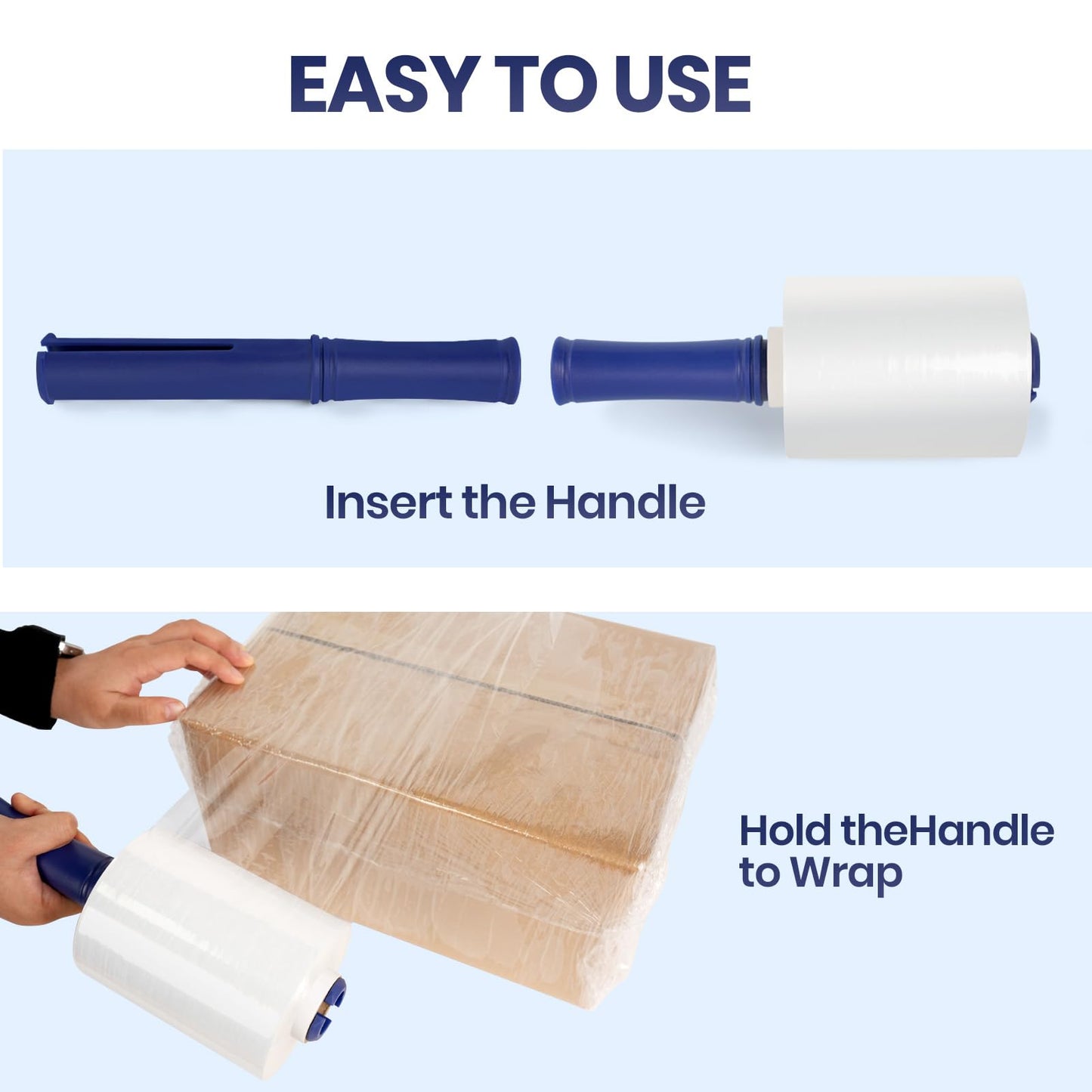 ADHES Mini Hand Stretch Wrap Film, 5 Inch x 1000 Feet, 4-Pack 80 Gauge Industrial Strength Stretch Film, Shrink Wrap Roll for Packing, Pallet Wrap, Furniture Wrapping Moving & Protection
