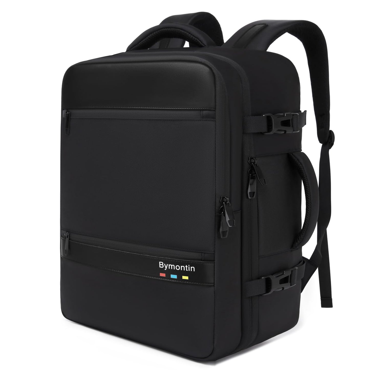 Bymontin Practical Laptop Backpack, Next-Gen Bag for School Work Leisure & Travel, Luggage-Style Fashional Pack (All Black, XL (8x12.8x18.5))