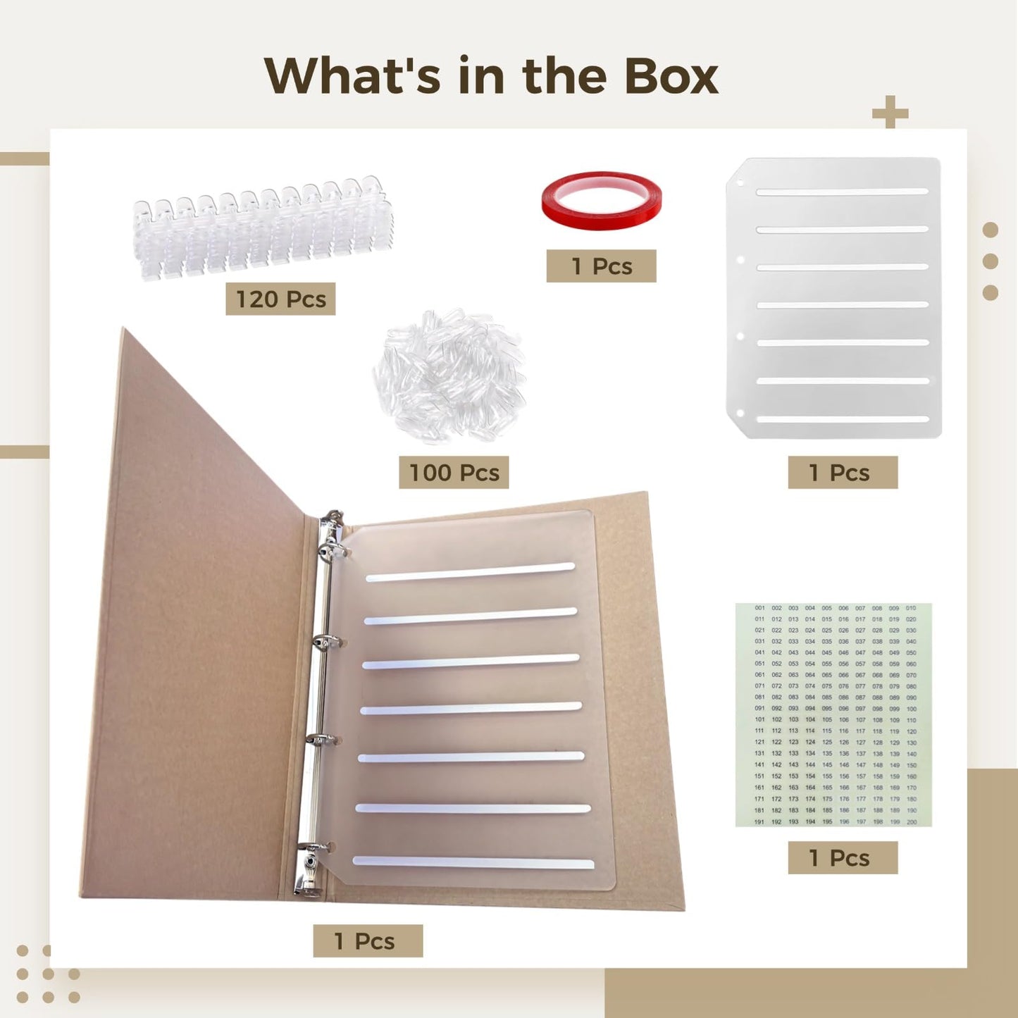 170 Nail Colors Display Book, Large Press on Nail Organizer with Binder, Nail Color Sample Album with 220 Clear Nails and 1-200 Stickers Numbered Stickers for Nail Art Salons, DIY Nail Design