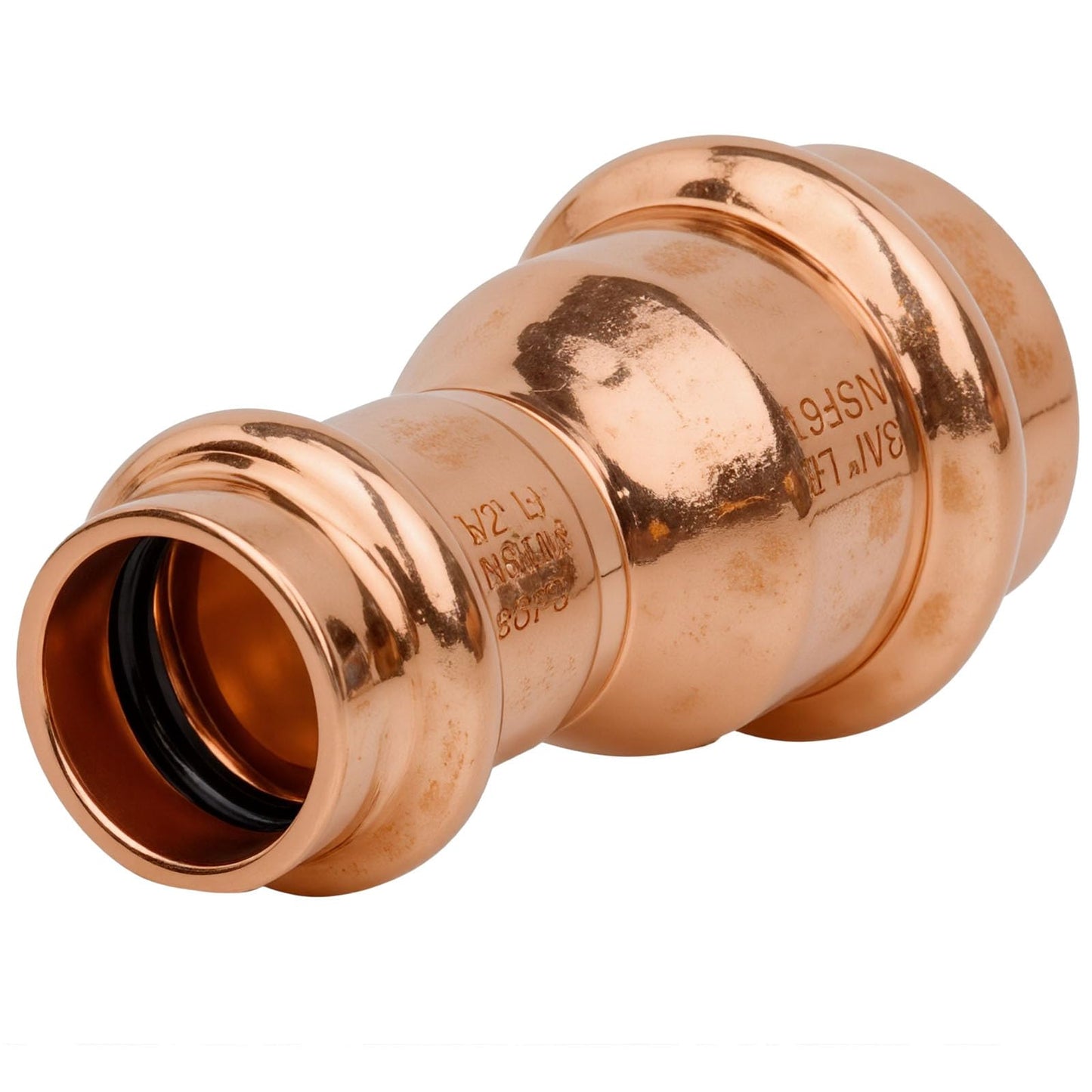 WHK 10 Packs 3/4" x 1/2" Pro Press Propress Copper Reducing Coupling Adater Fittings Use for Connect From 3/4 Cooper to 1/2 Cooper Pipe(Lead-Free,No Stop)