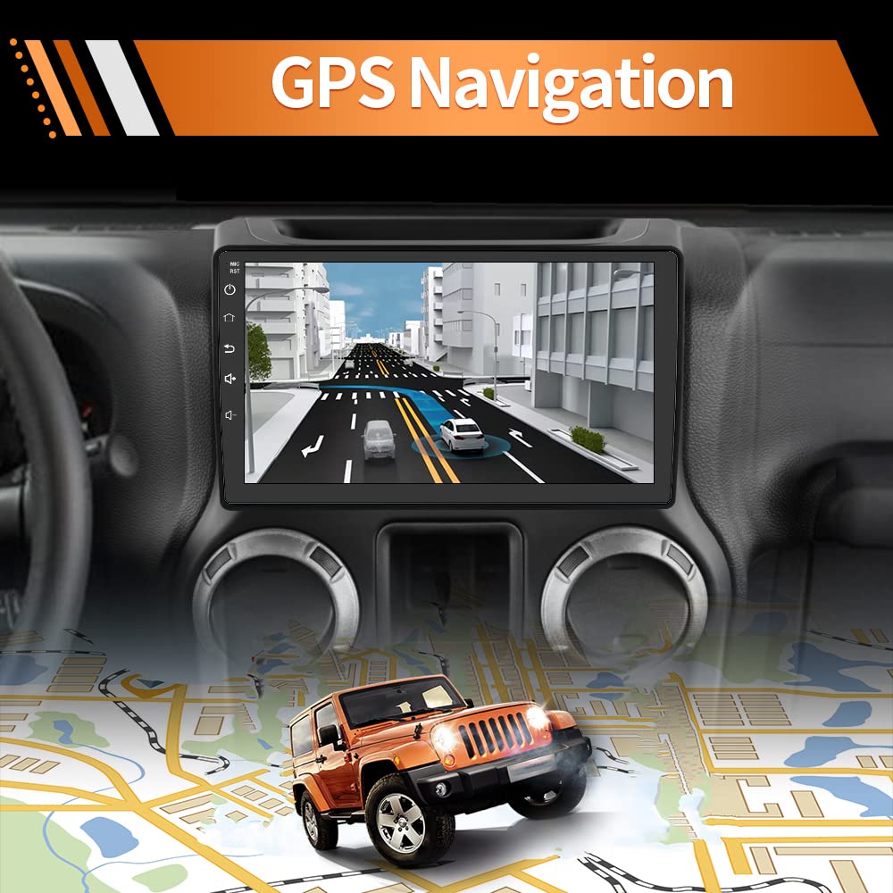 AWESAFE Car Radio Stereo Andriod 13 for Jeep Wrangler JK Compass Grand Cherokee Dodge Ram with CarPlay Android Auto