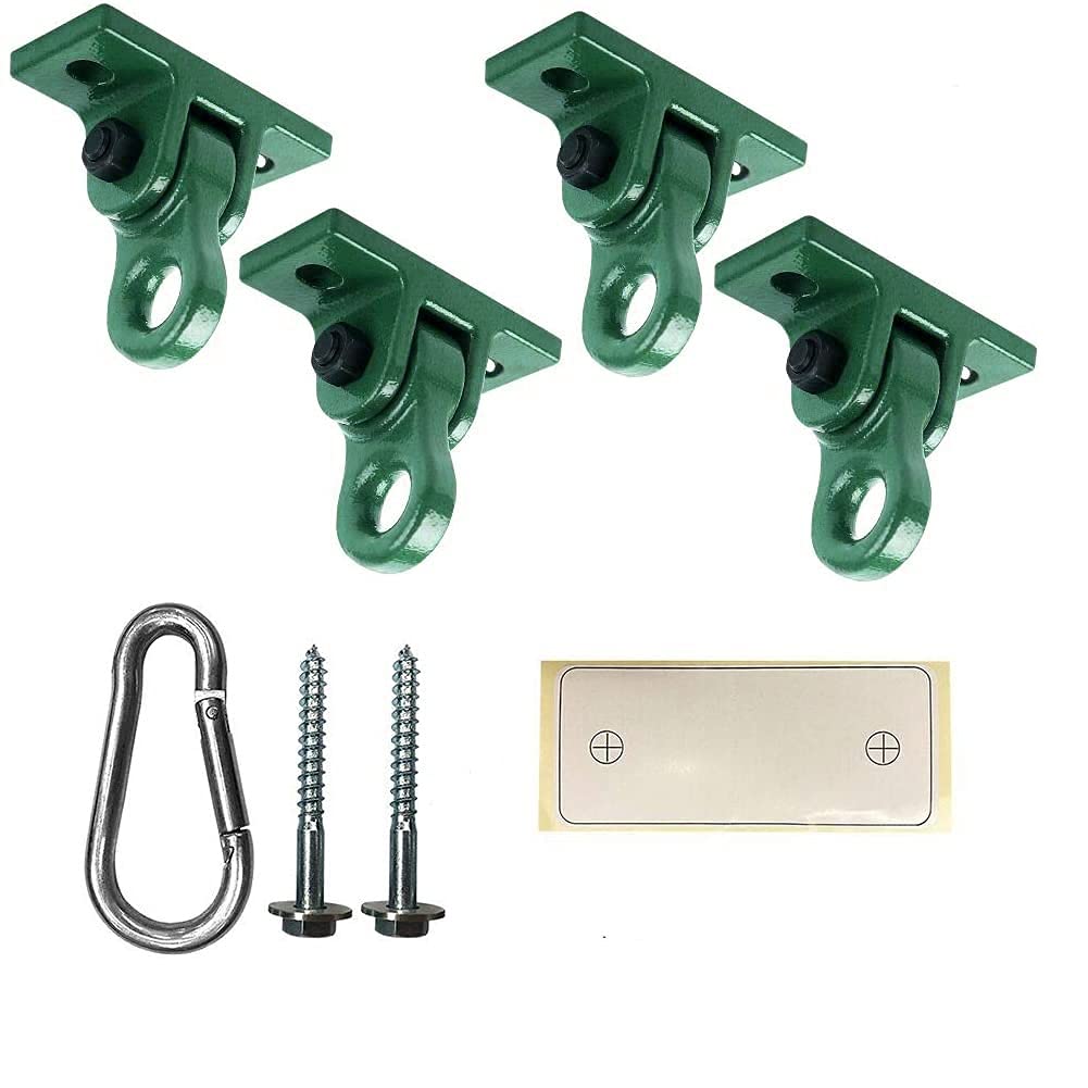 ABUSA - Green Heavy Duty Swing Hangers with Screws and Bolts Included, 5000+ Lbs Capacity, Seat for Swing, Porch, Yoga, Indoor or Outdoor Wooden Sets (Package