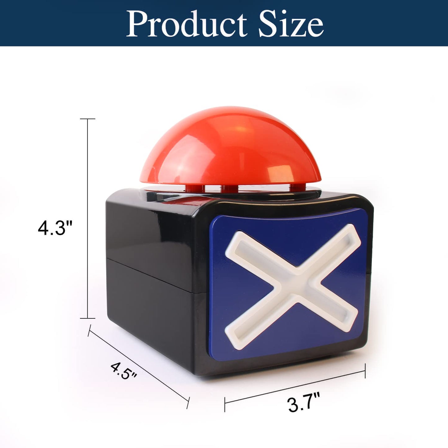 BEAN LIEVE 4Pack Game Buzzer With Lights and Sound - Trivia Quiz Got Talent Button for Game Show and Classroom, Red