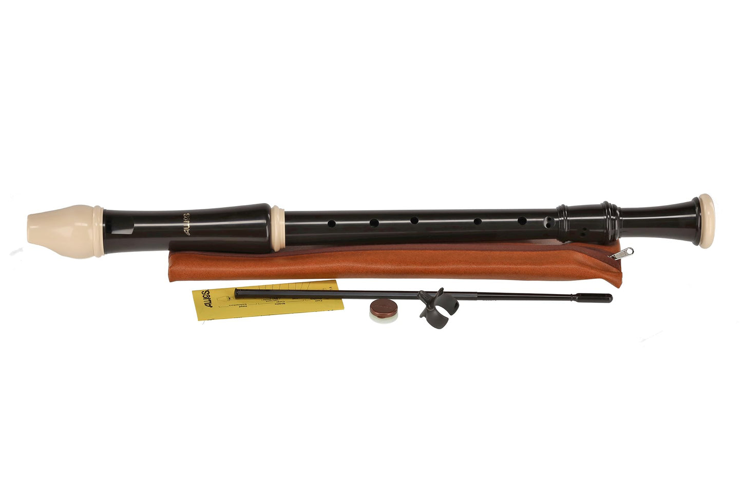 Aulos C-tenor recorder, Dark Brown, Synthetic Resin, Baroque Fingering, ABS Plastic, Ideal for Beginner to Intermediate Players