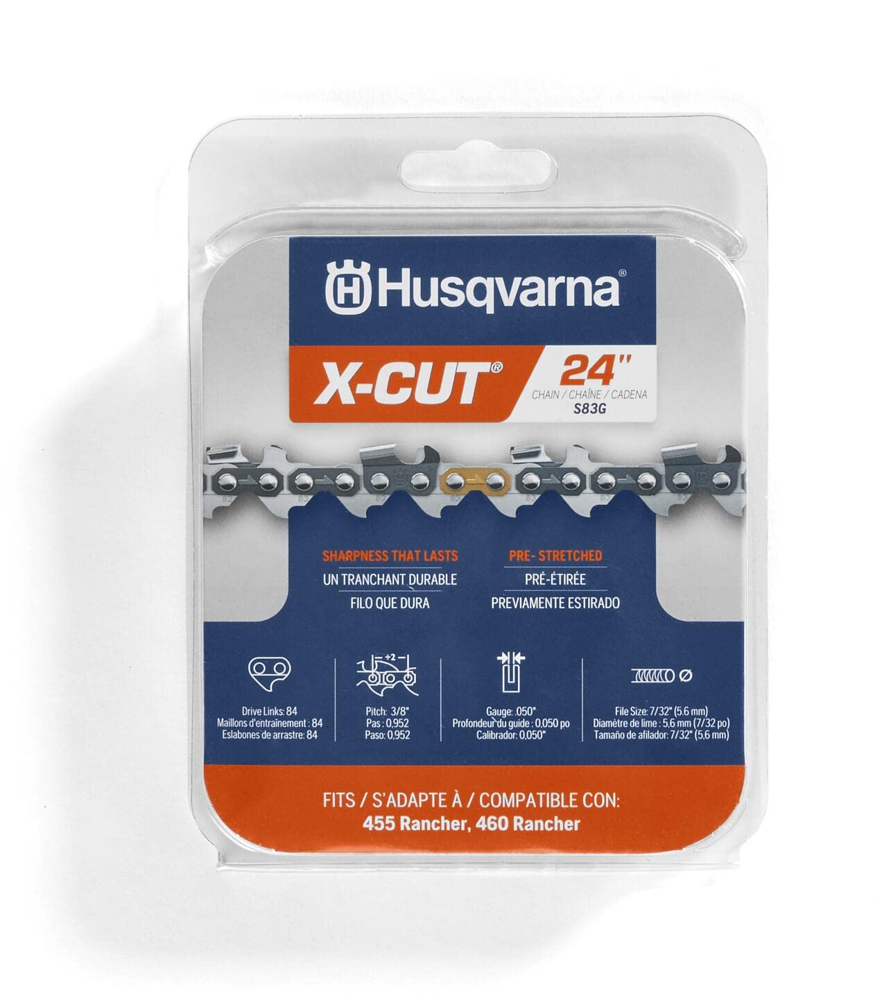 Husqvarna S83G 24 Chainsaw Chain, 3/8'' Pitch, .050 Guage, 84 DL