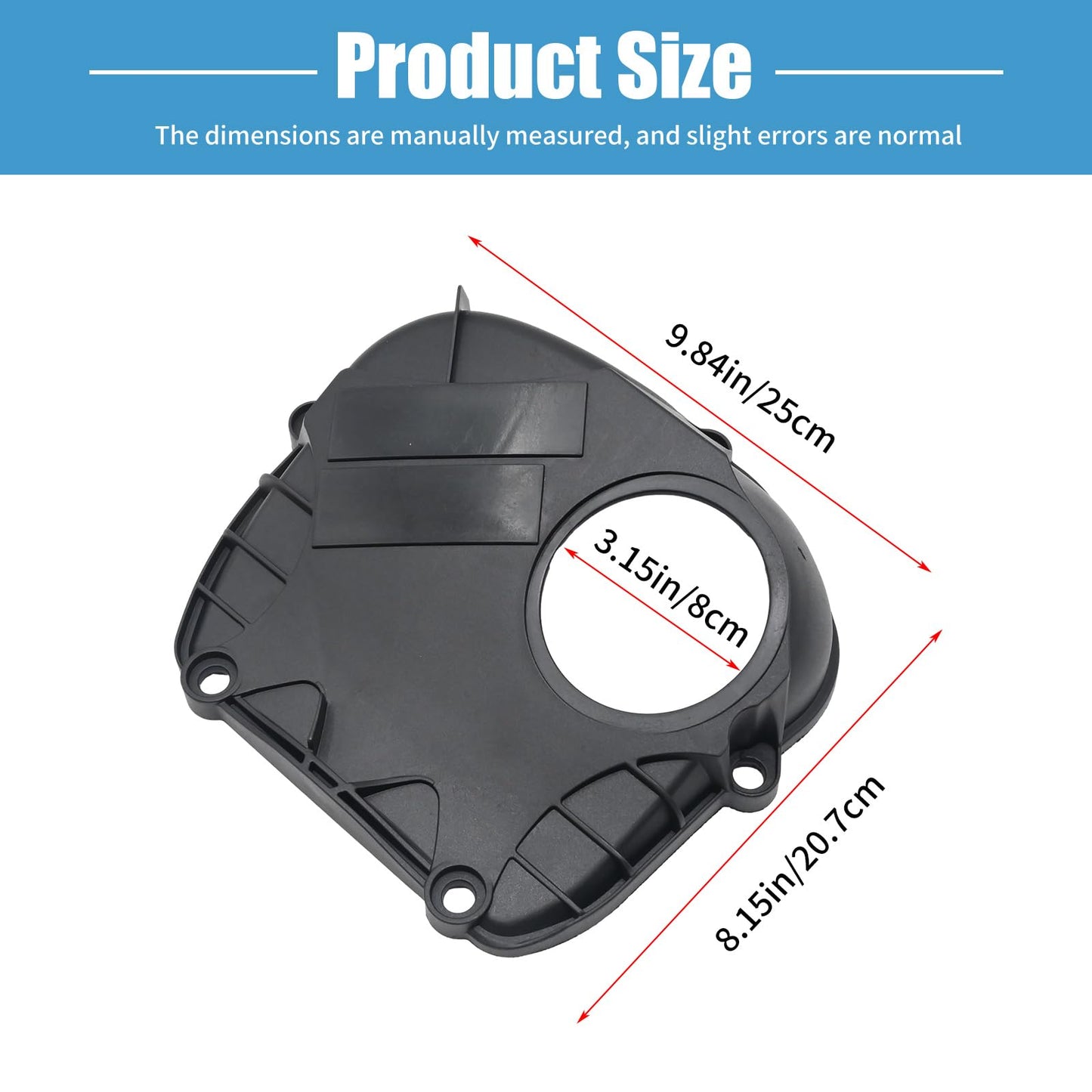 UOIENRT 06H103269C Engine Upper Timing Chain Cover with Gasket Replacement for VW Beetle Passat Tiguan Scoricco Golf EOS CC, Replacement for Audi A5 A6 Q5 A4 A3 2007-2017, 06H103269G, 06H103269H