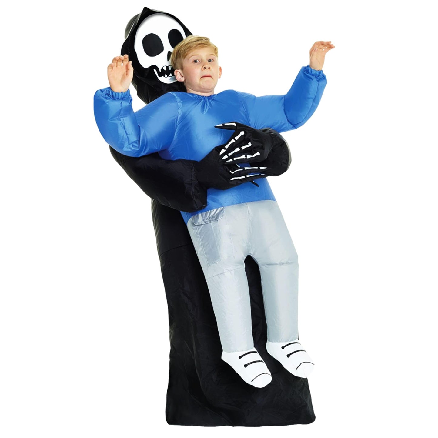Morph KMCPIGR Boys Pick Me up Inflatable Costume, One Size, Grim Reaper Kids