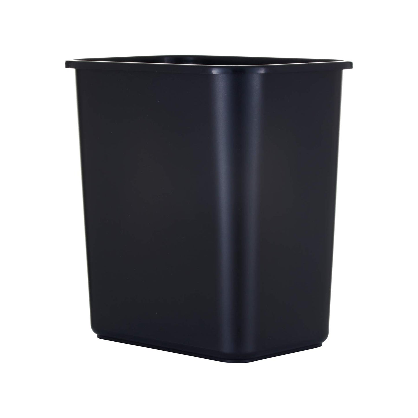 United Solutions 13 Quart / 3.25 Gallon Space-Efficient Trash Wastebasket, Fits Under Desk and Narrow Spaces in Commercial Office, Kitchen, Home Office, and Dorm, Easy to Clean, Black (Pack of 1)