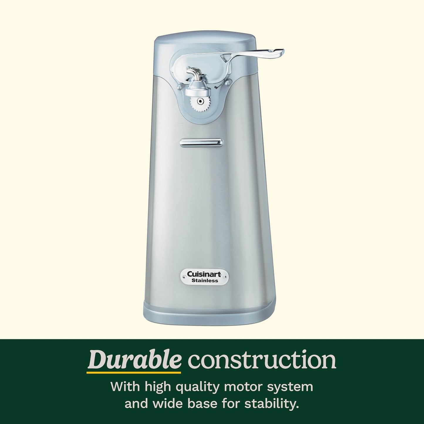 Cuisinart Deluxe Electric Can Opener, Opens Any Size Can, Stainless Steel (SCO-60C)