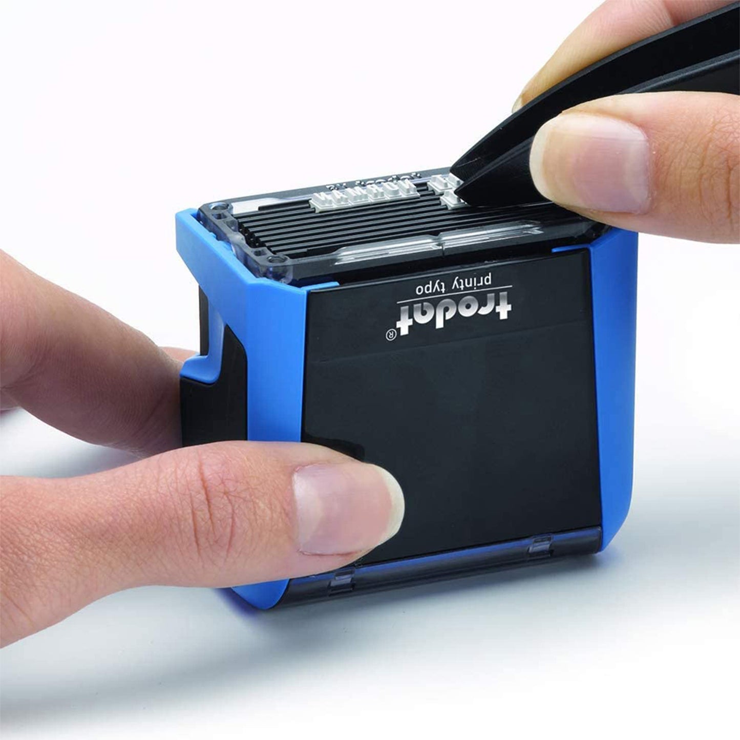 Trodat Printy 4912 Typo Self Inking Rubber Stamp – DIY with 4 Lines Text, Black, 47 x 18 mm