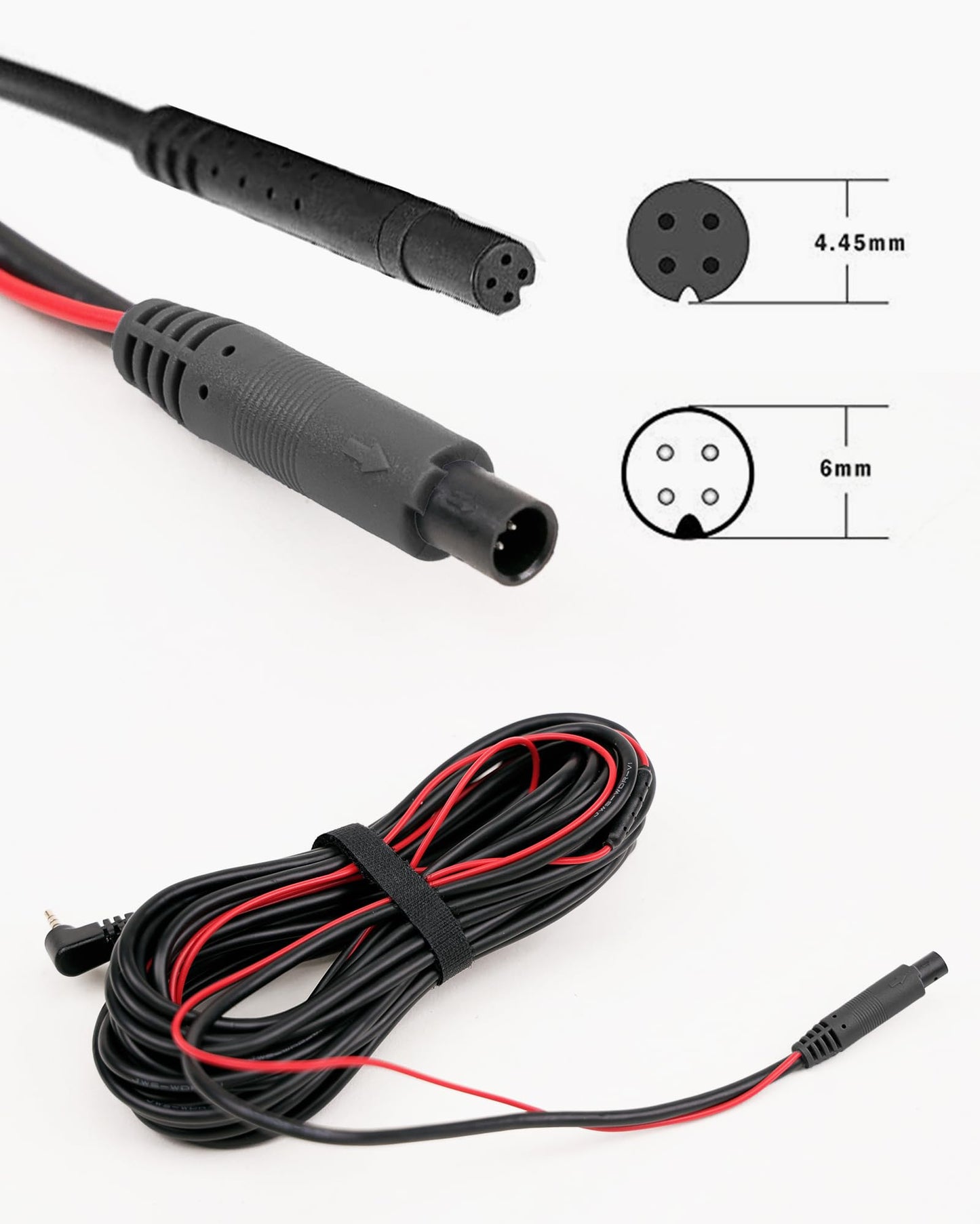 WOLFBOX 50Feet Rear Camera Longer Replacement Cable for i17 / i07 / G840S / G840H / G930 / G850 / G900 / G850PRO Mirror Dash Cam