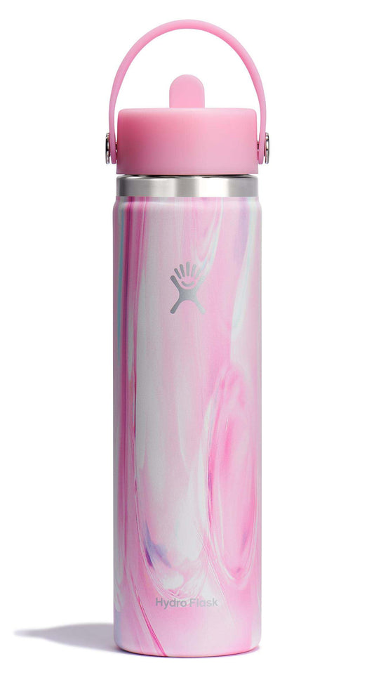 24 OZ Wide Flex Straw Cap Jelly Pink