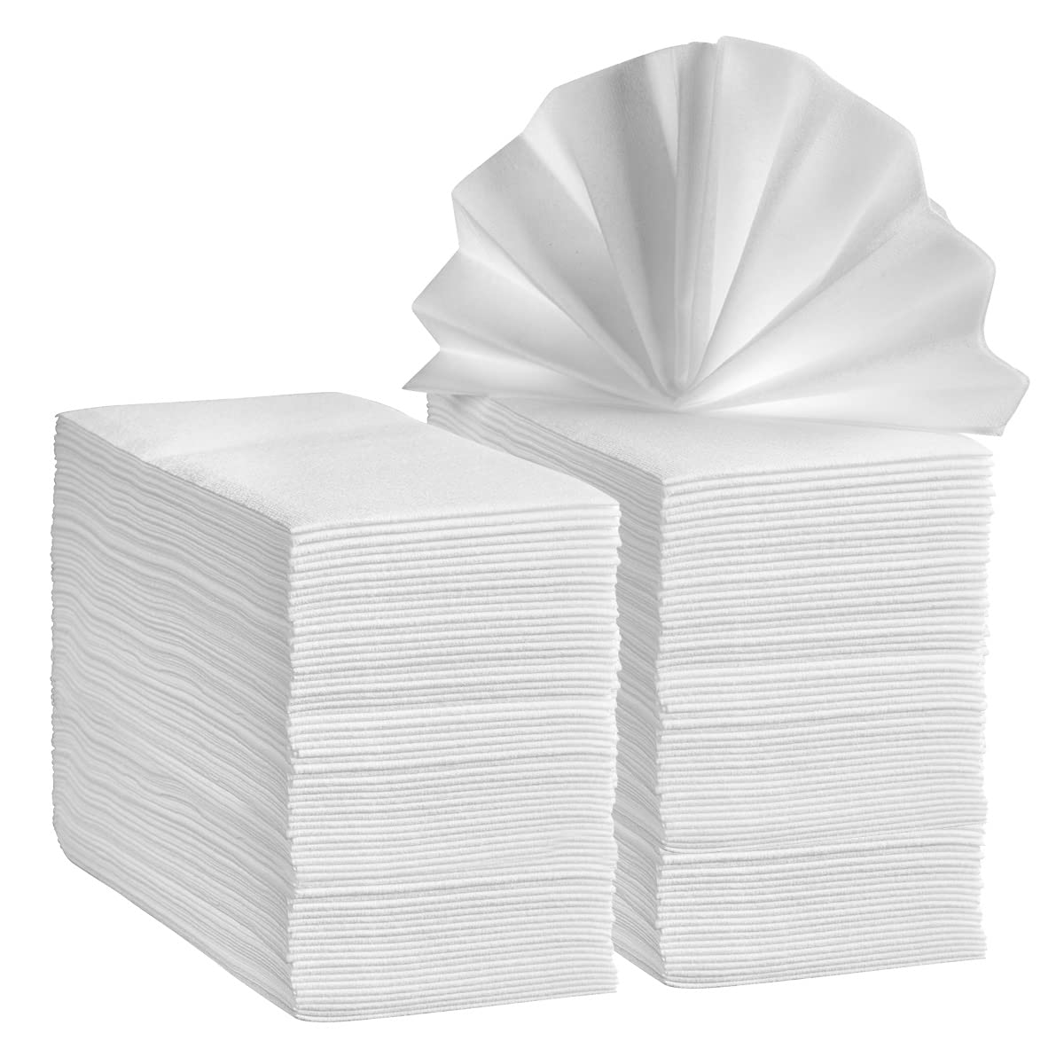 Setup [200 Count - 8.5” x 4” Folded] Linen-Feel Guest Towels - Disposable Cloth Dinner Napkins, Linen Hand Towels for Bathroom, Wedding Napkins (12” x 17 Unfolded) - Formerly Comfy Package