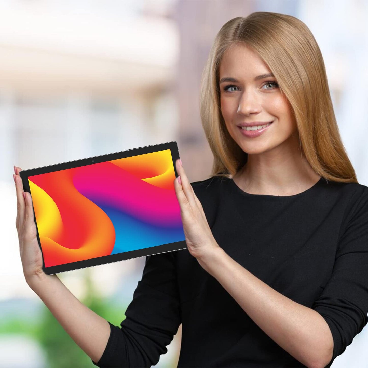 10 Inch Tablet, 64GB Storage Tablets, Android 14 Tab, 1024GB Expand,2MP+8MP Camera, Quad-Core Processor 8GB RAM WiFi 6000MAH Battery 10.1'' IPS HD Touch Screen Tableta (Black)