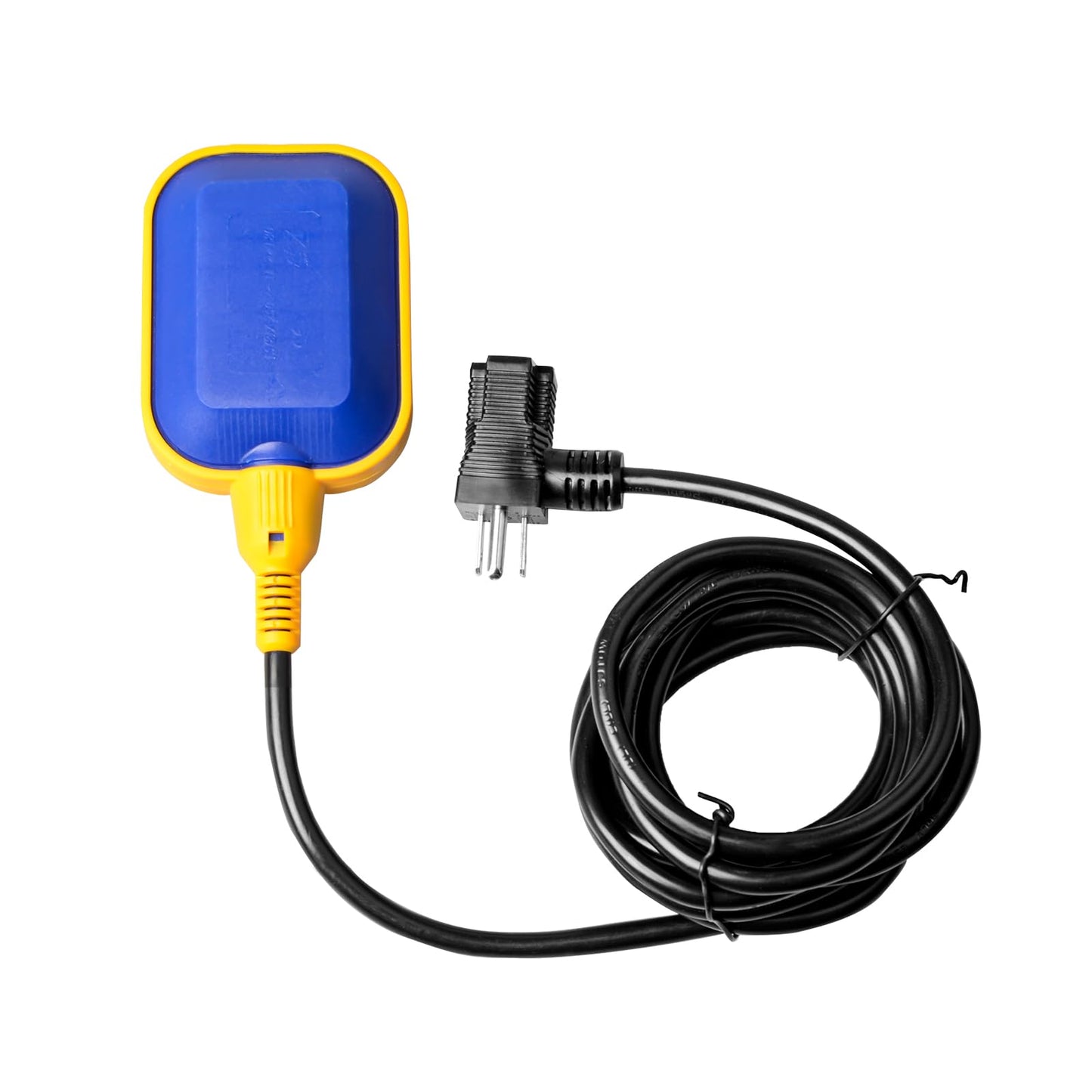GUETNEU Universal Tethered Float Switch for Sump Pumps - 15A, 110~250V AC, Piggyback Style Plug, 10 Feet Cord - Ideal for Water Tanks, Sewage Pumps, Septic Tank Pumps, and More