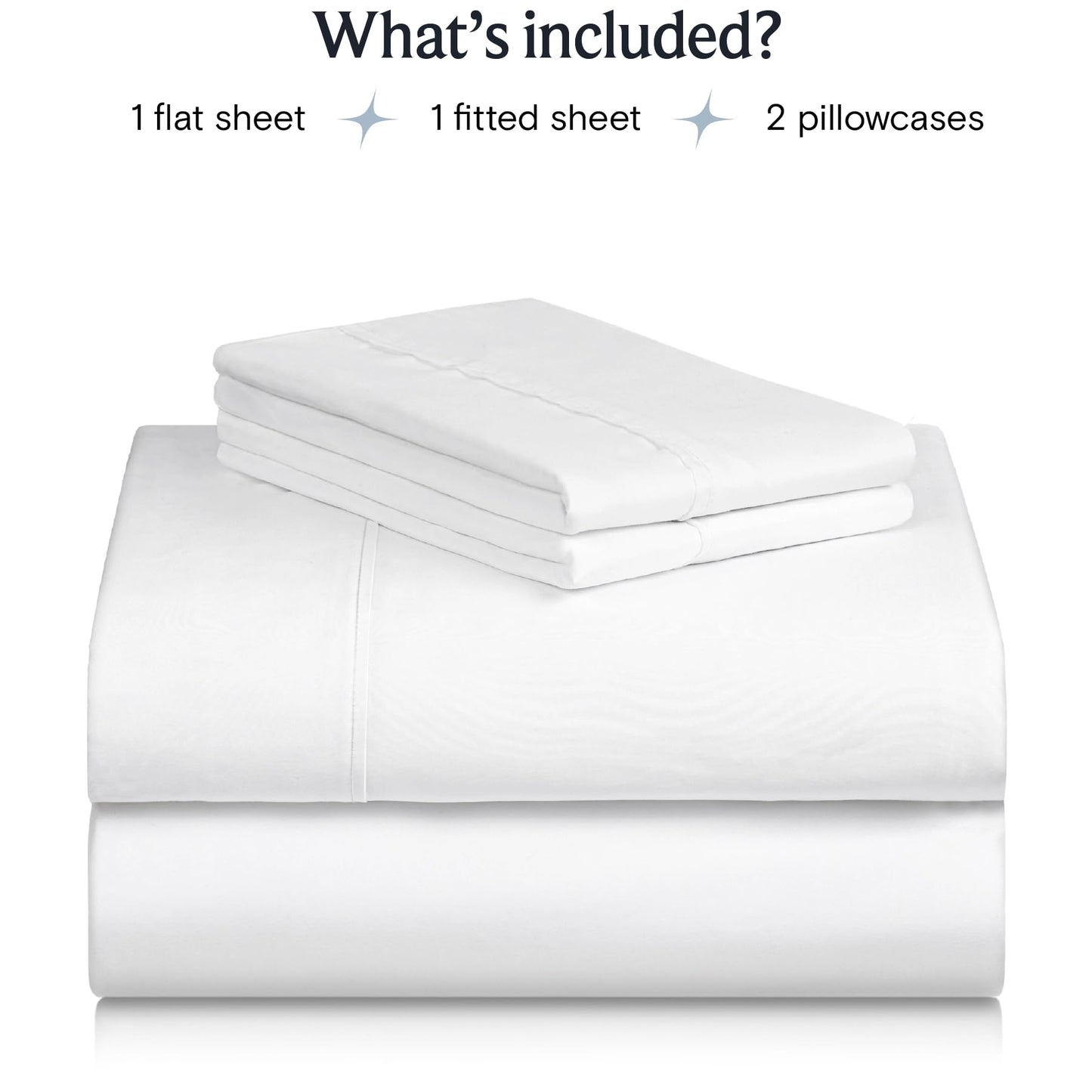LuxClub 4 PC King Size Sheet Set Bed Sheets Deep Pockets Wrinkle Free Cooling Bed Sheets Machine Washable Hotel Bedding Silky Soft - White King