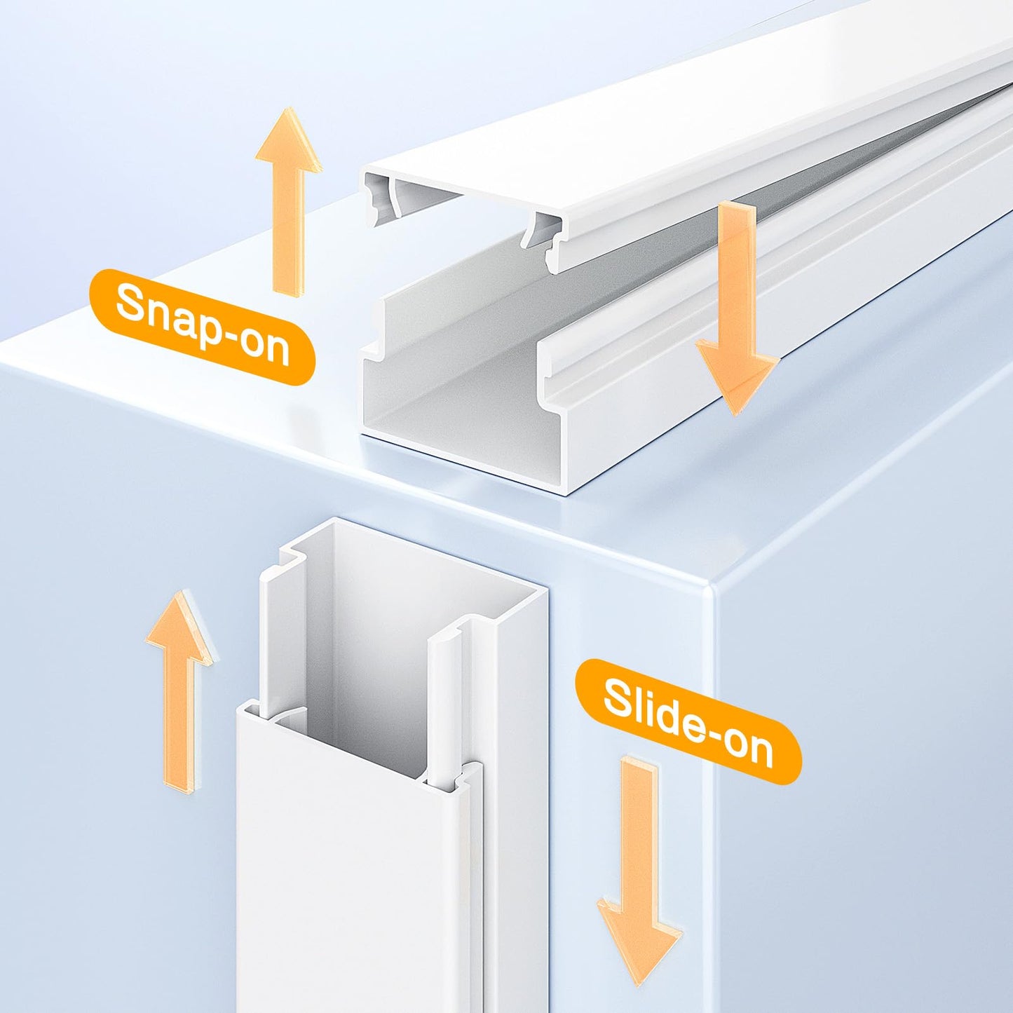 Delamu Cord Hider, 157in Cord Cover Wall, Premium Cord Covers for Wires on Wall, Cable Concealer Hider Kit for Hiding Wires in Home and Office Cable Management, 10X L15.7in X W1.18in X 0.6in, White