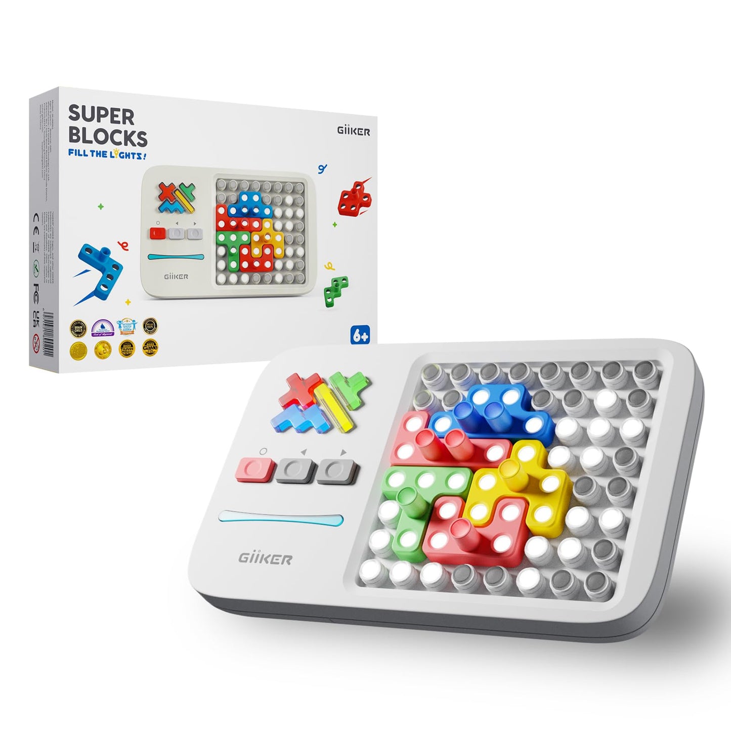 GiiKER Super Blocks Pattern Matching Puzzle Games, Original 1000+ Challenges Brain Teaser Toys for Kids & Teens, Easter Basket Stuffers Birthday Gifts for Boys Girls, Travel Games for Road Trips