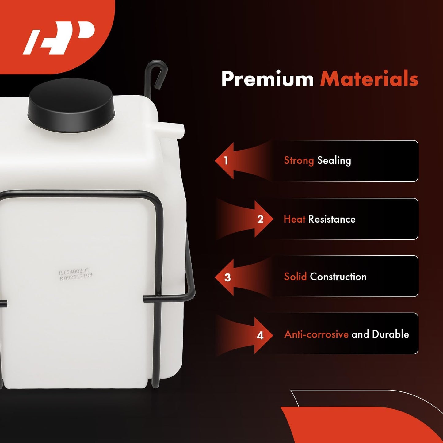 A-Premium Automatic White Universal Coolant Reservoir Bottle Kits Compatible with More Vehicles, W/Mounting Clips, Overflow Tube, Clamps, Cap, Gasket,Screws & More Accessories