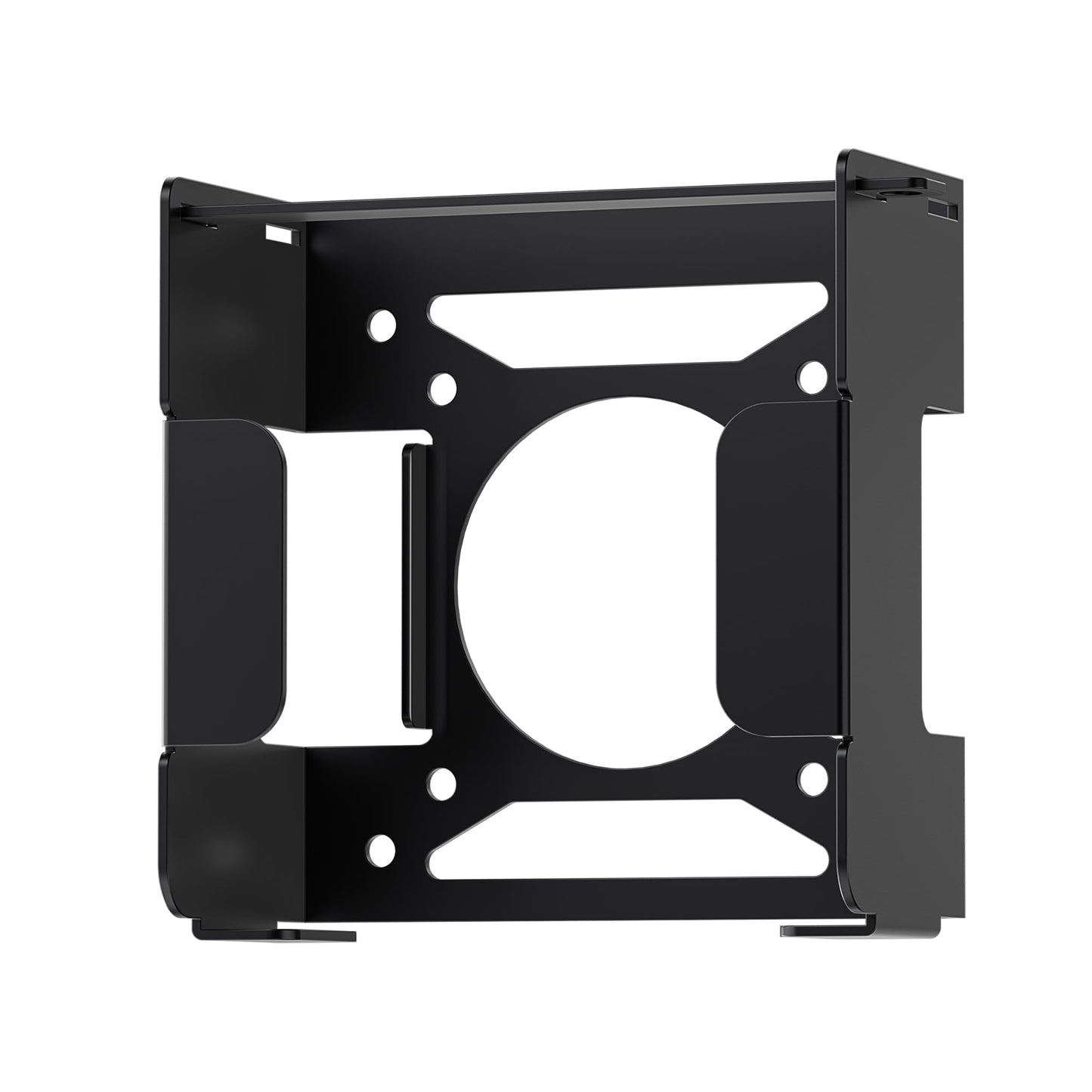 Fasgear Pure Aluminum VESA Mount for Mac-mini M4 2024, Monitors Mounting Bracket for Under Desk with Anti-Theft Function, Metal Wall Mounted VESA Compatible with Mac-mini M4 Pro 2024 (Black)