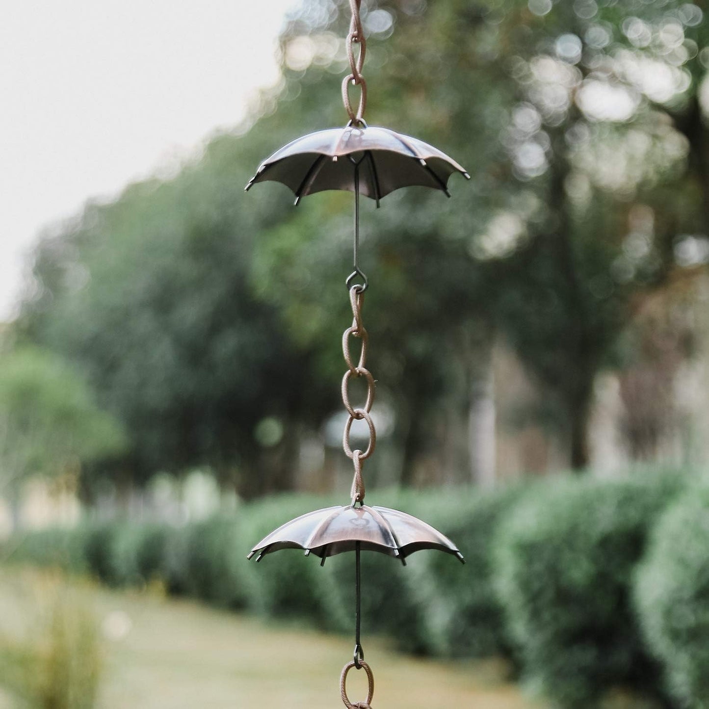 TZSSP Rain Chains Decorative Rain Chain Bell for Gutters Downspout, Metal, 6 Length Umbrella