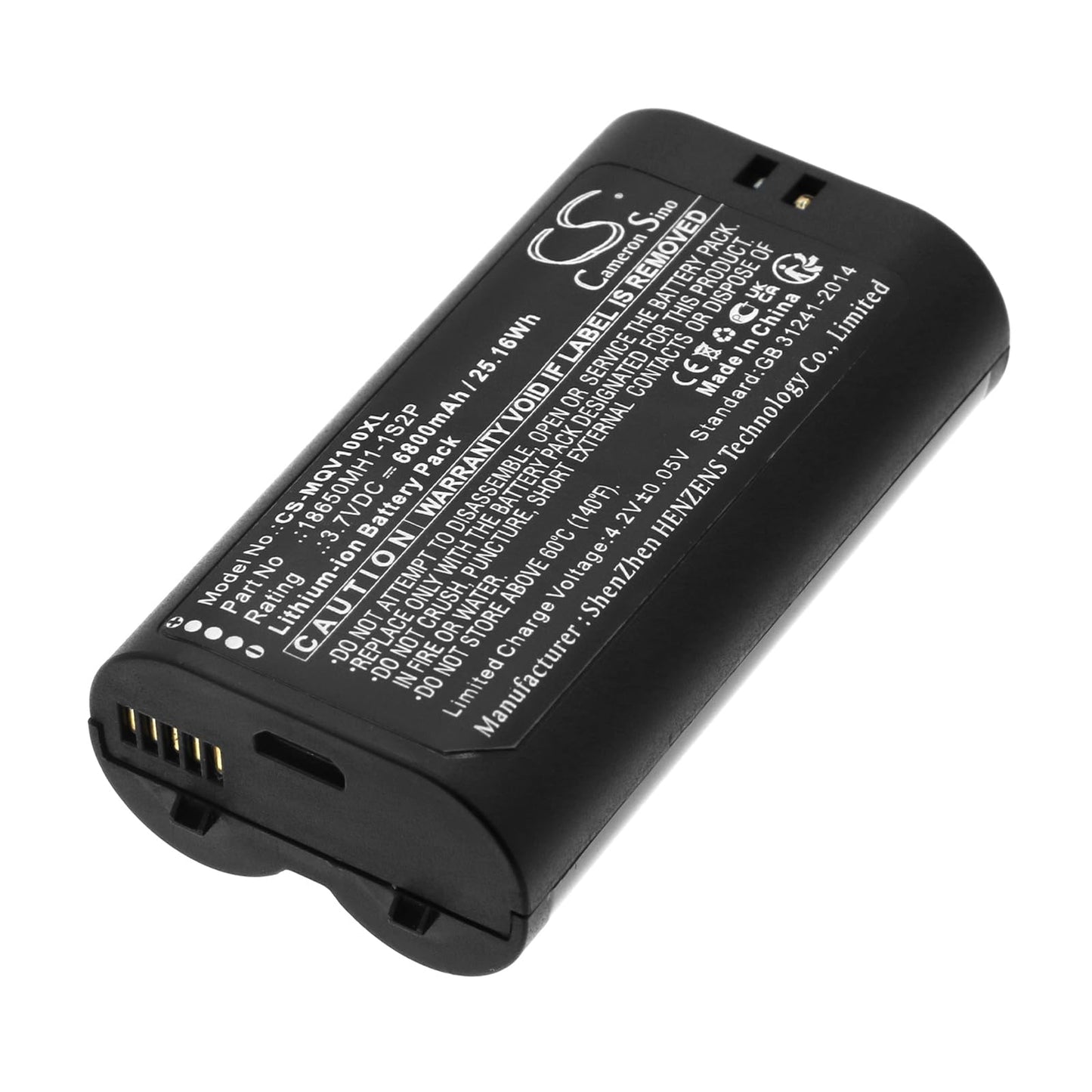 6800mAh / 25.16Wh Replacement Battery for MYQ Smart Garage Video KEYPAD, VKP1-MYQ, 18650MH1-1S2P