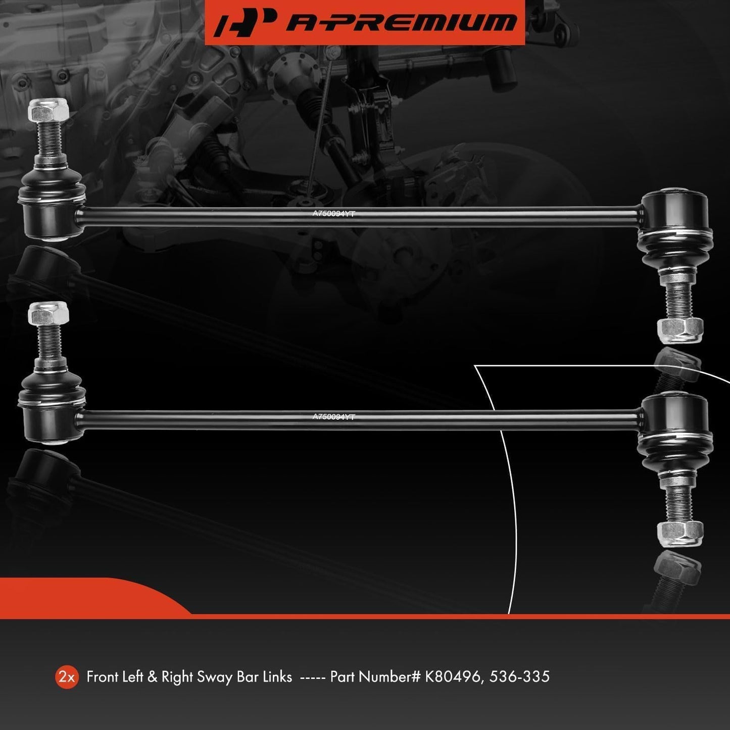A-Premium 2Pcs Front Sway Bar End Links Stabilizer Bar Links, Compatible with Nissan & Infiniti - 2007-2020 - Altima Rogue (Select/Sport) Murano Pathfinder Maxima Quest QX60 JX35