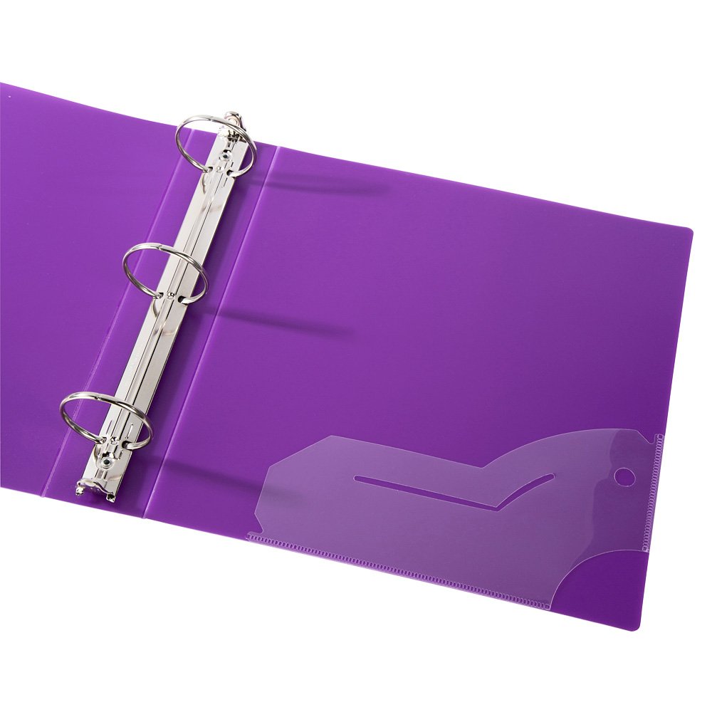 Filexec Products 3 Ring Binder, 2 Inch Capacity, Frosted, Letter Size, Pack of 6, Blueberry, Strawberry, Grape, Lemon, Lime, Tangerine (50161-6494)