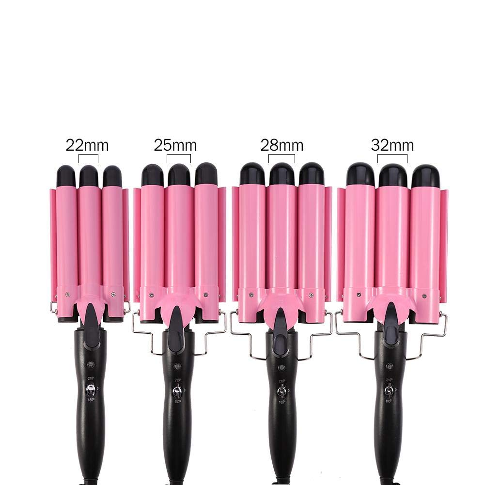 3 Curling Iron Hair Waver Curling Curler Wand, Portable Fast Heating Hair Curling Roll Ceramic Iron Iron Wand Curler DIY Curly Hair Styling Tools (32mm)